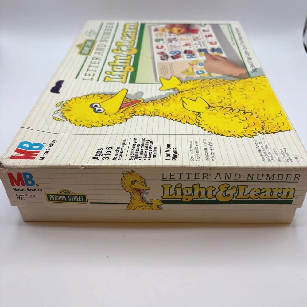Vtg‎ 1986 Milton Bradley Sesame Street Light & Learn Big Bird Game 4734 Tested